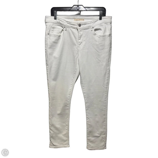 Mid Rise Skinny Jeans By Levis In White, Size: 14/32