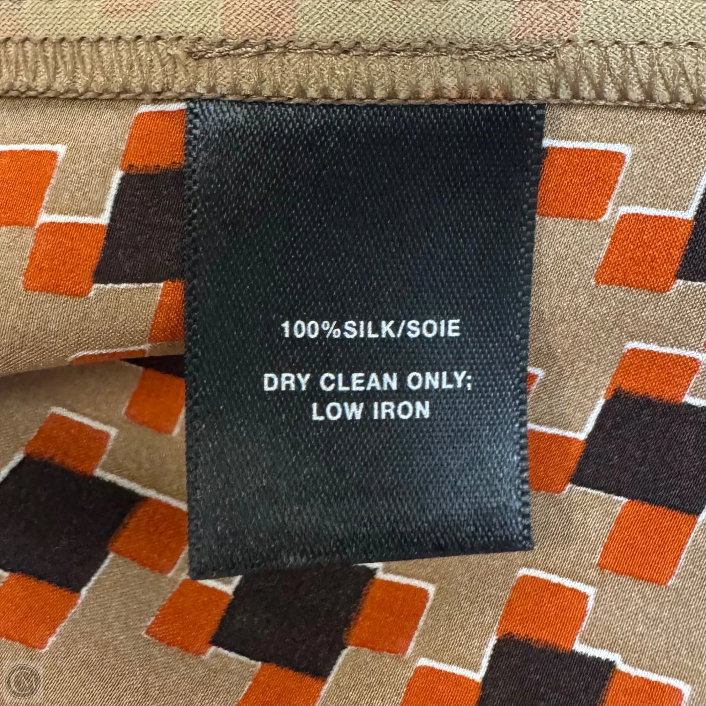 Desra Highgate Houndstooth Herringbone Silk Tunic Designer By Lafayette 148 In Geometric Pattern, Size: S