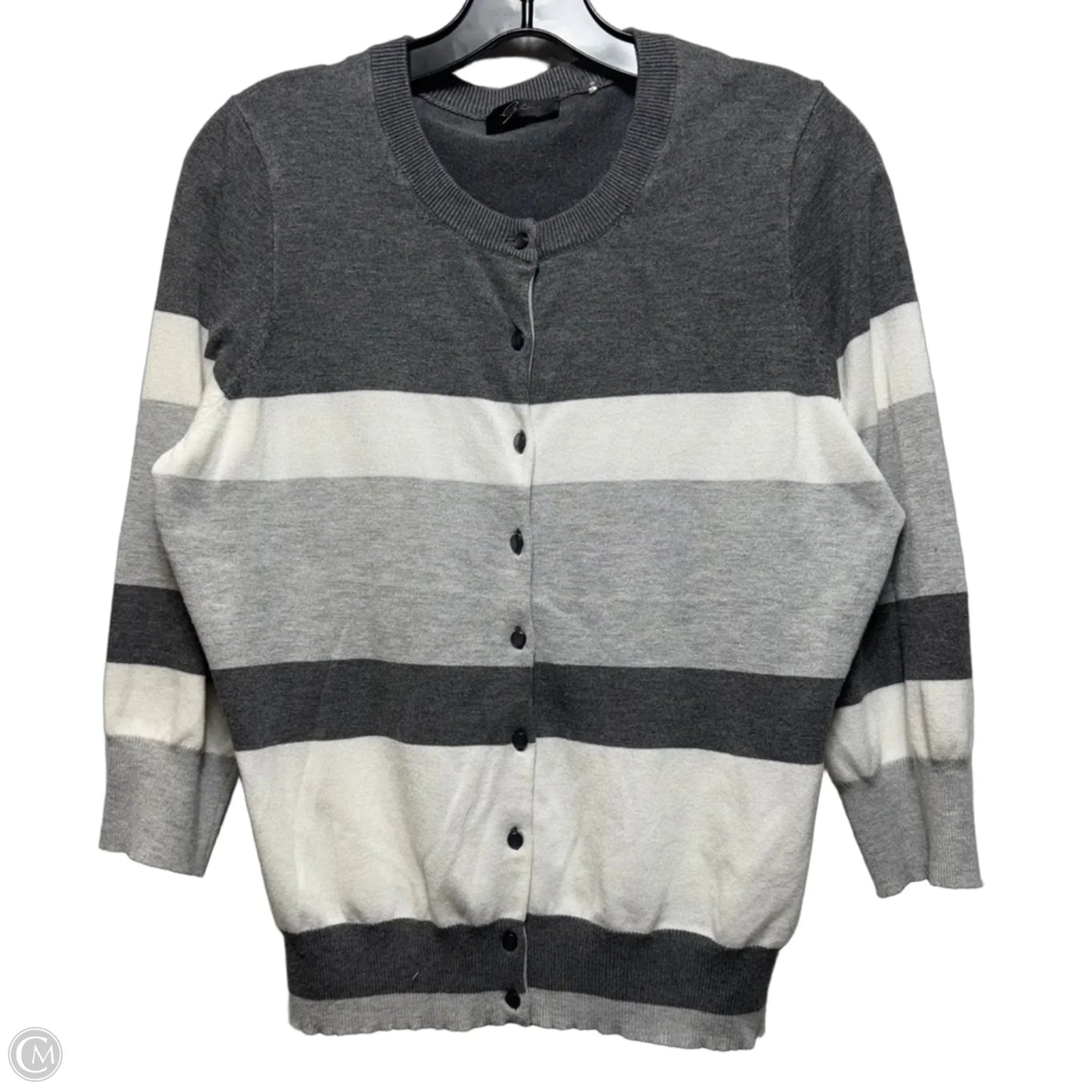 Sweater Cardigan By Cyrus In Striped Pattern, Size: L