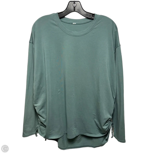 Athletic Top Long Sleeve Crewneck By Lululemon In Teal, Size: Xl (estimated)
