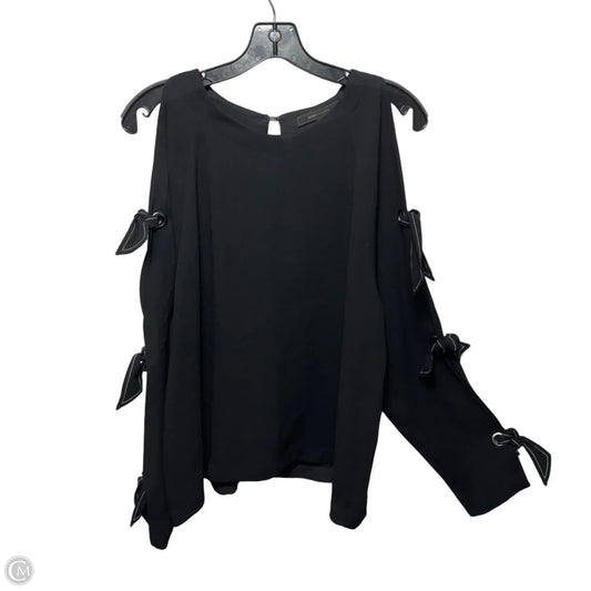 Cold Shoulder Top Long Sleeve By Bcbgmaxazria In Black, Size: L