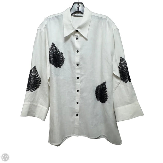 Top Long Sleeve By Zara In Black & White, Size: Xl