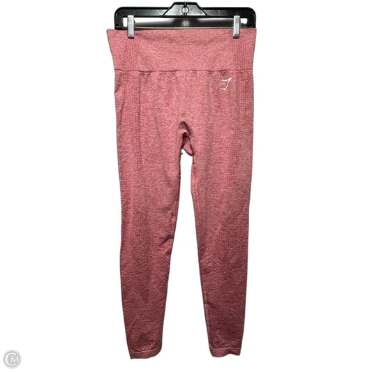 Athletic Leggings By Gym Shark In Pink, Size: L