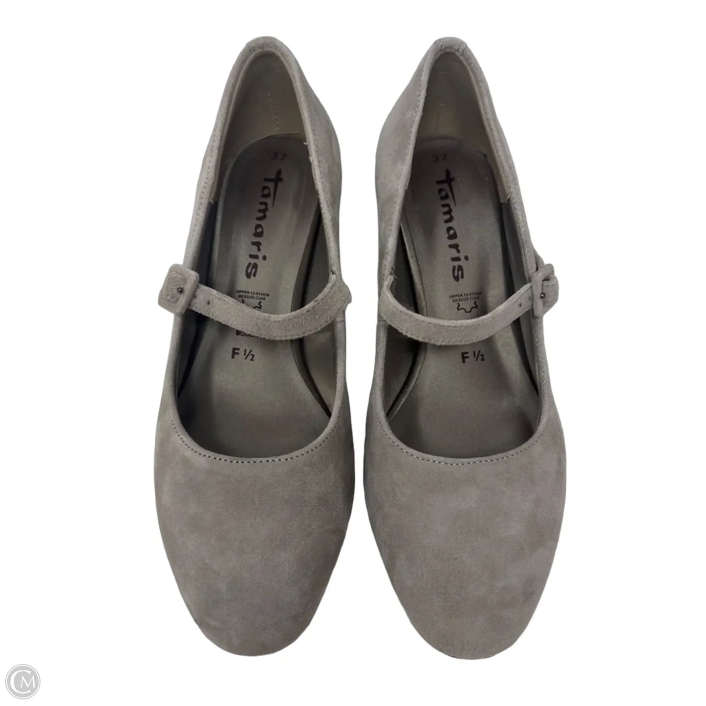 Suede Block Heel By Tamaris In Taupe, Size: 7