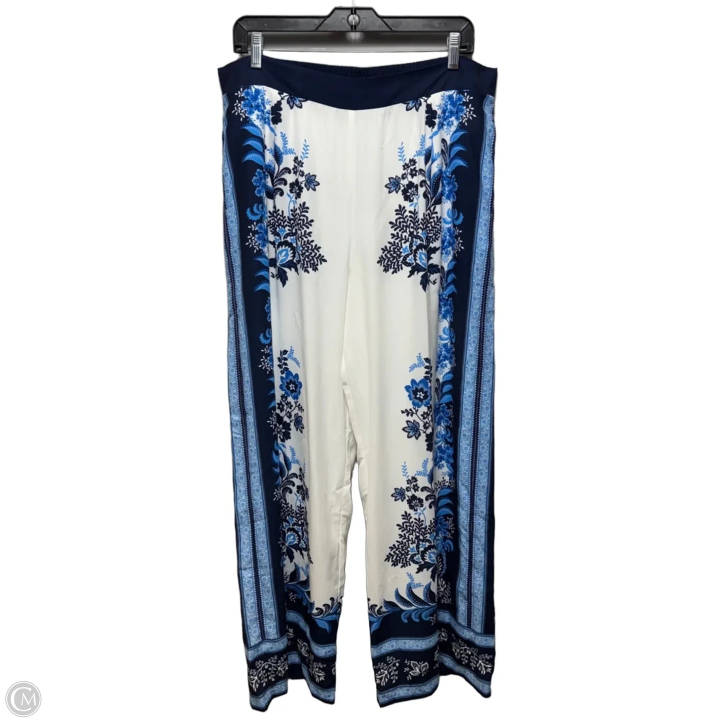 Pants Lounge By T Tahari In Blue & White, Size: Xl