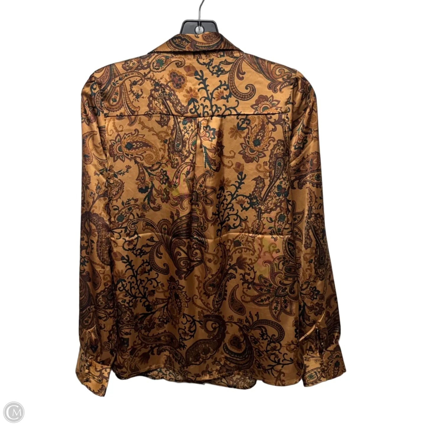 Blouse Long Sleeve By Haver In Paisley Print, Size: M