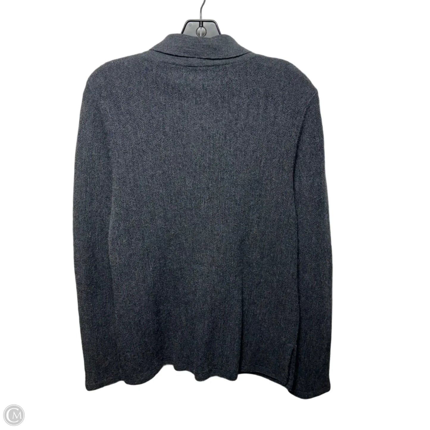 Alpaca Sweater Cardigan By Peruvian Connection In Grey, Size: M