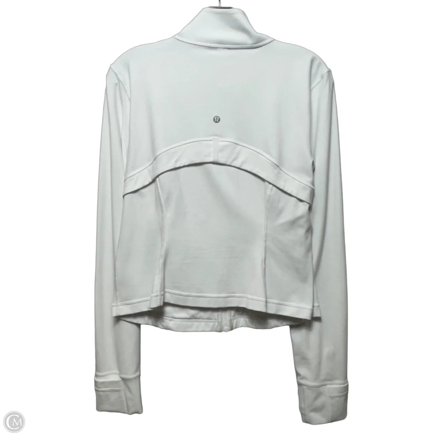 Athletic Jacket By Lululemon In White, Size: 12