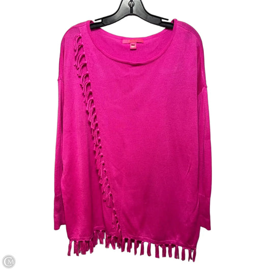 Fringe Sweater Designer By Lilly Pulitzer In Pink, Size: L