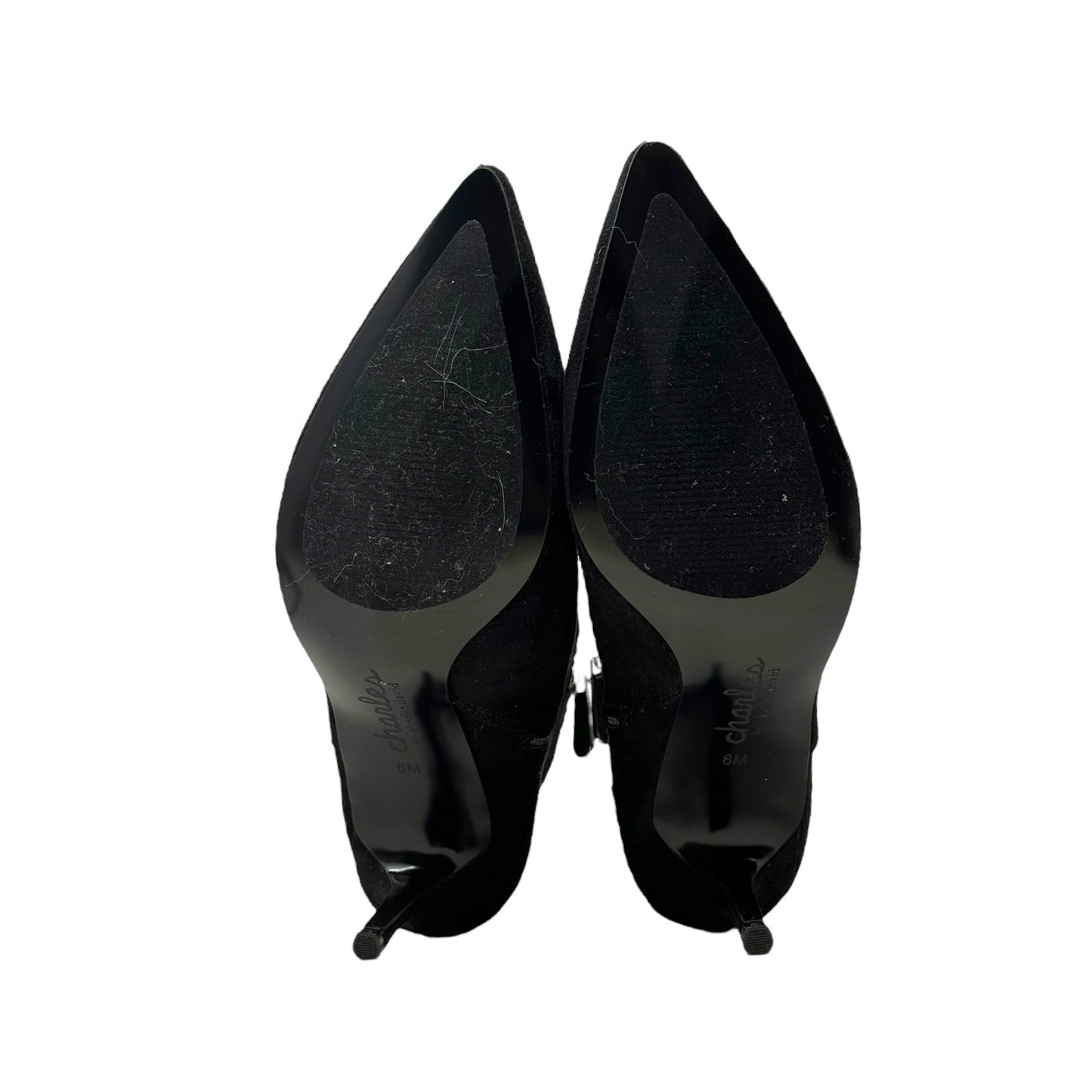 Accurate Microsuede Booties By Charles By Charles David In Black, Size: 8