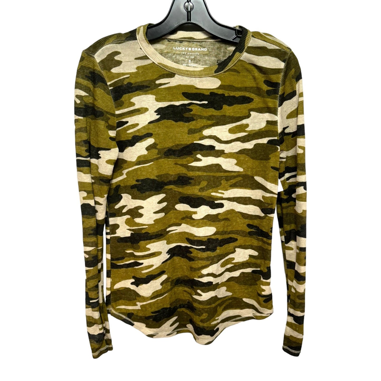 Top Long Sleeve Basic By Lucky Brand In Camouflage Print, Size: S