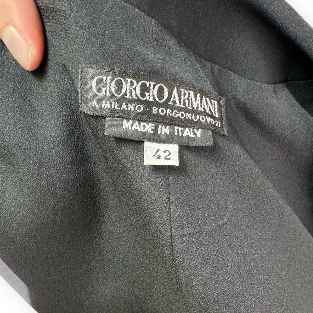 Black Dress Designer Armani Collezoni, Size 10 (IT 42)