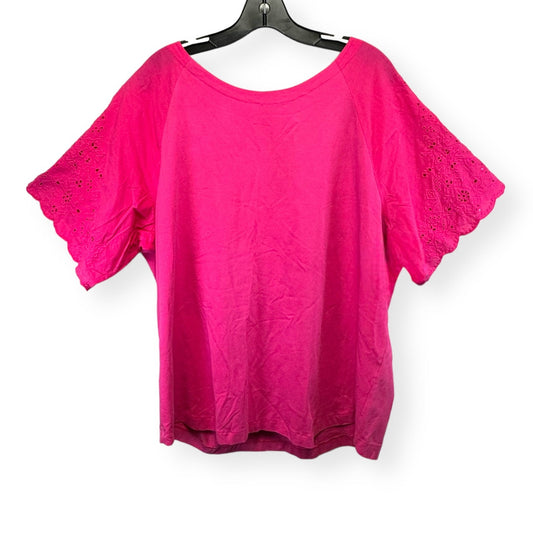 Pink Top Short Sleeve Chicos, Size 1x