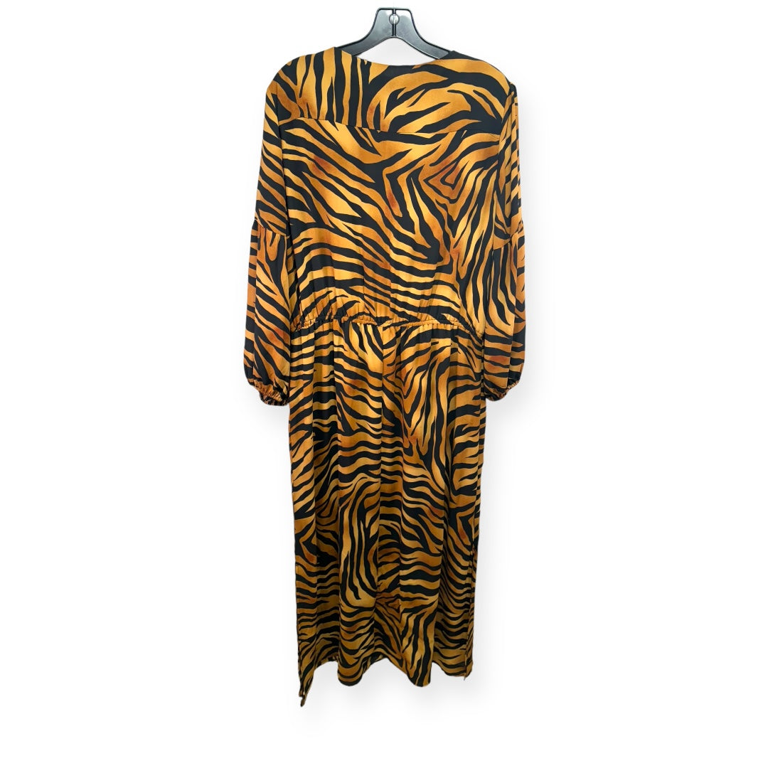 Tiger Print Maxi Dress Chicos, Size 18