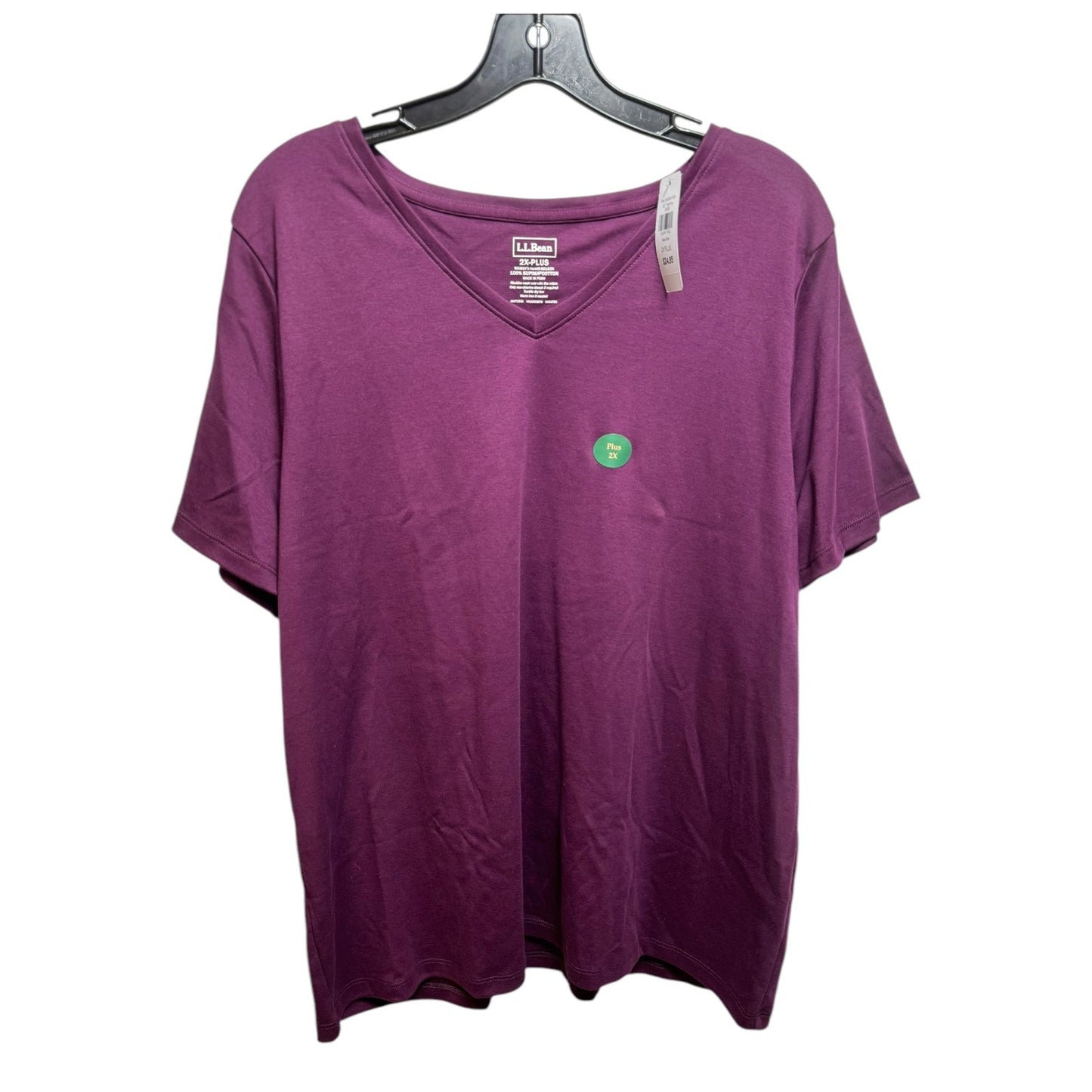 Top Short Sleeve Basic By L.l. Bean In Purple, Size: 2x