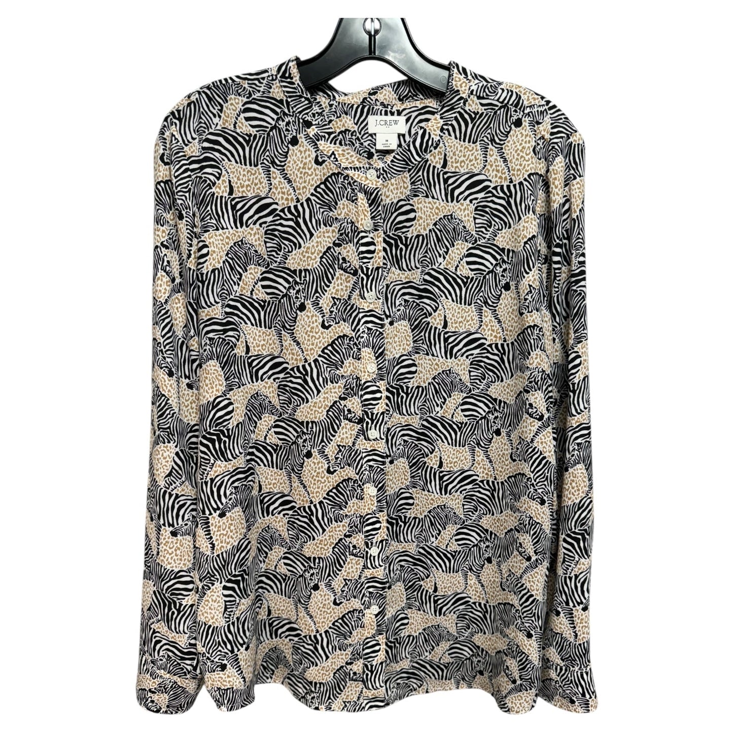 Top Long Sleeve By J. Crew In Animal Print, Size: M