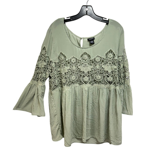 Top 3/4 Sleeve By Torrid In Green, Size: 1x