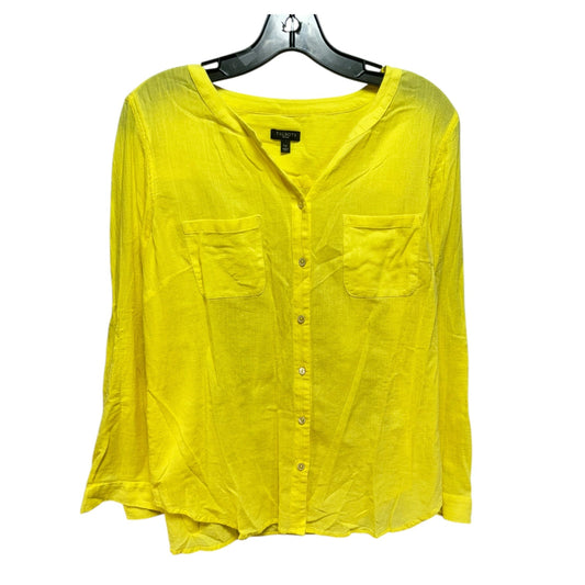 Top Long Sleeve By Talbots In Yellow, Size: L