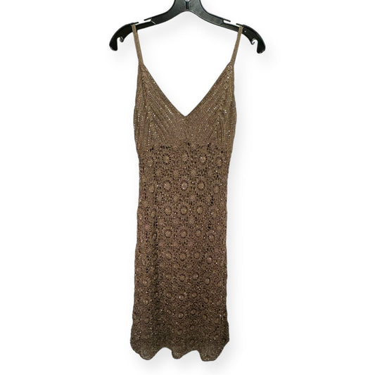 Brown Dress Designer Carmen Marc Valvo, Size L