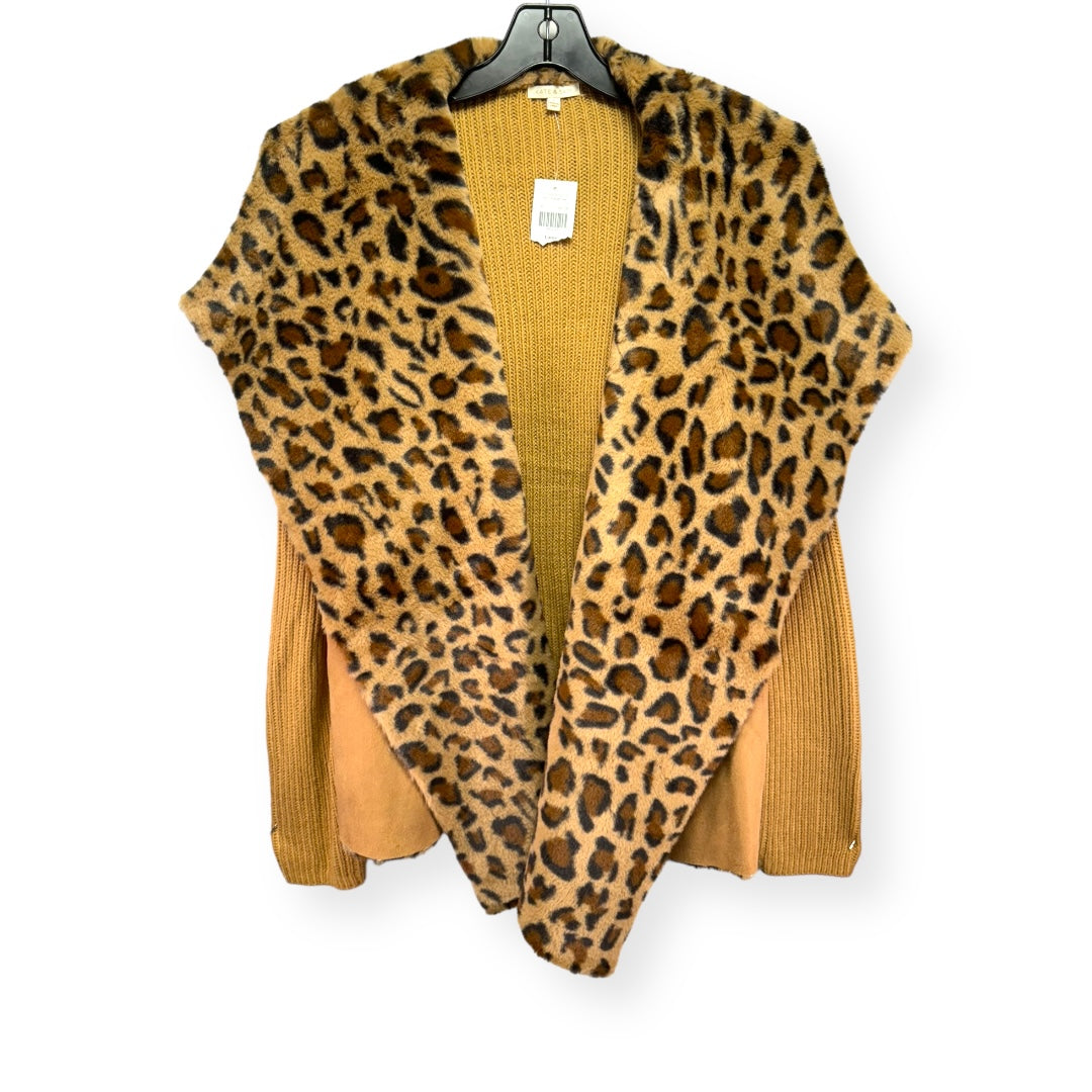 Animal Print Cardigan Sweater Kate & Sam, Size L