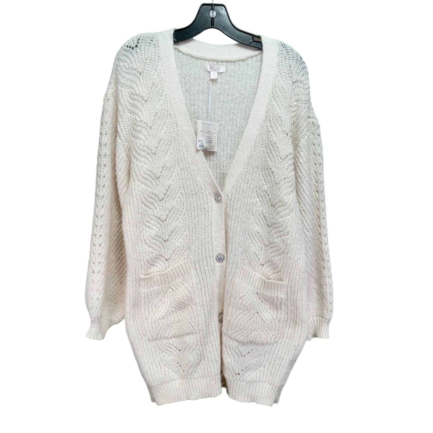 Sweater Cardigan By Lauren Conrad In White, Size: M