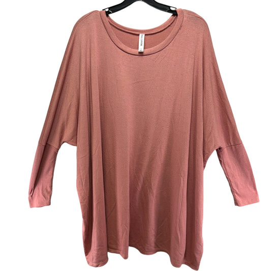 Top Long Sleeve By Zenana Outfitters In Mauve, Size: L