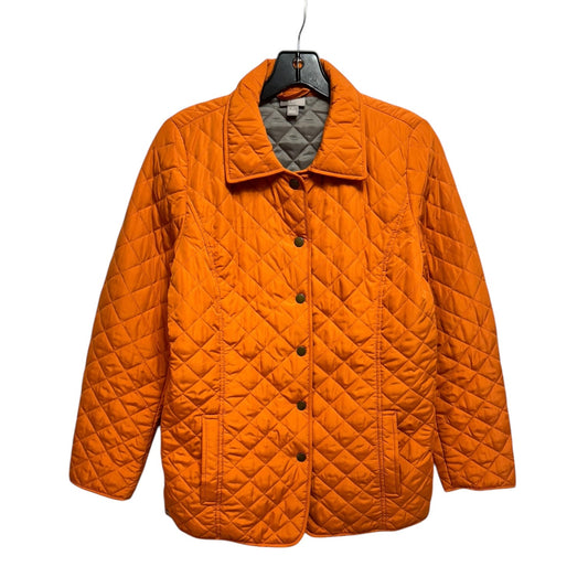 Jacket Puffer & Quilted By J. Jill In Orange, Size: S