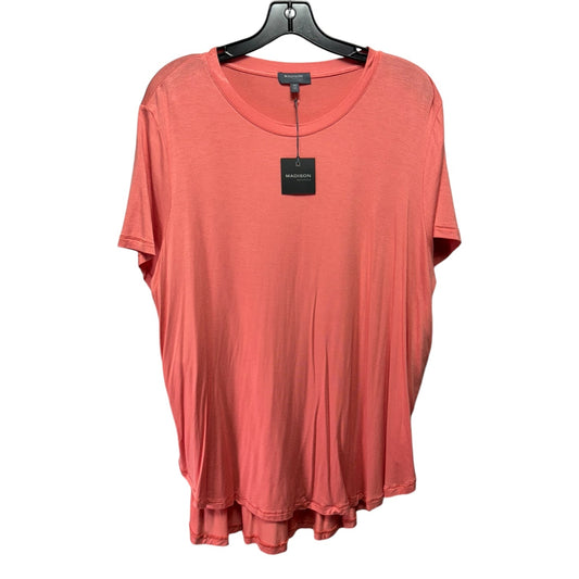 Top Short Sleeve By Madison In Peach, Size: 3x