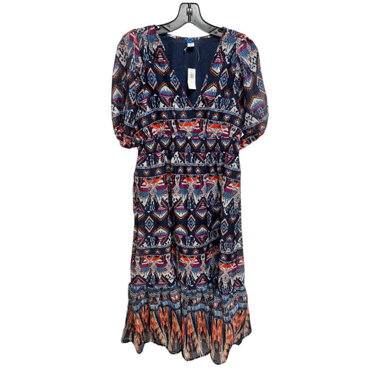 Dress Casual Midi By Old Navy In Multi-colored, Size: S