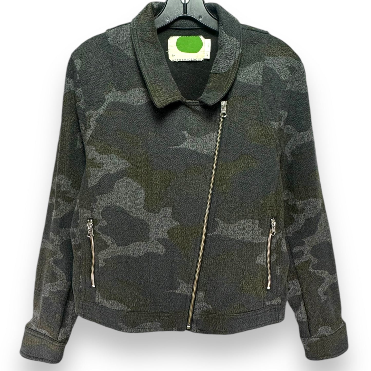 Robin Camo-Print Moto Jacket By Anthropologie In Camouflage Print, Size: L