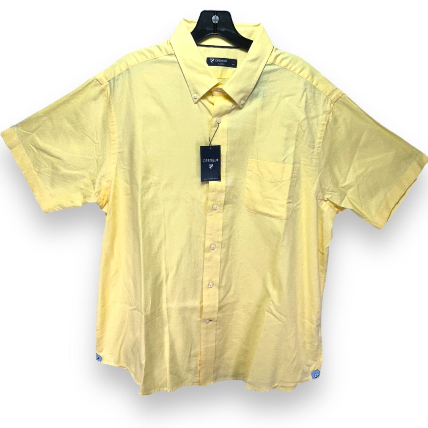 Top Short Sleeve By Cremieux In Yellow, Size: Xl