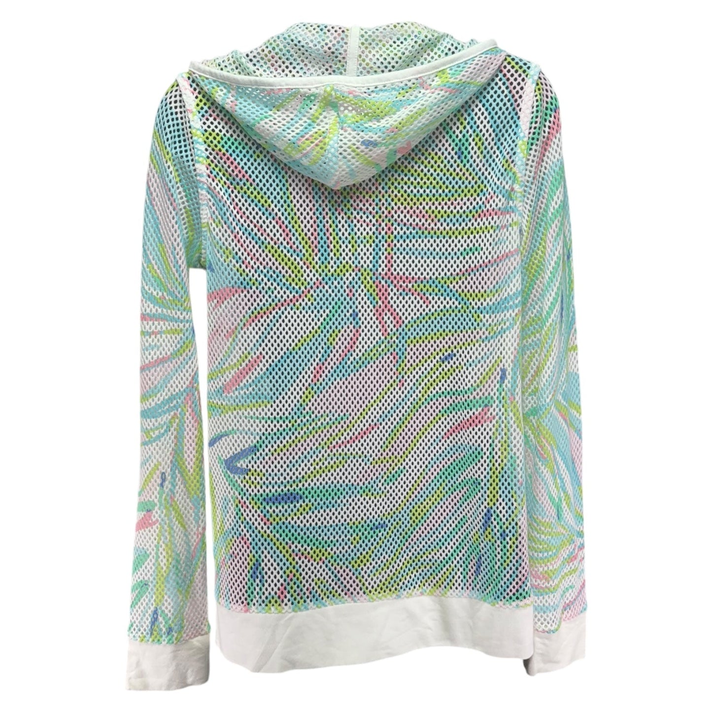 Knit Mesh Hoodie Sweatshirt Designer By Lilly Pulitzer In Multi-colored, Size: S