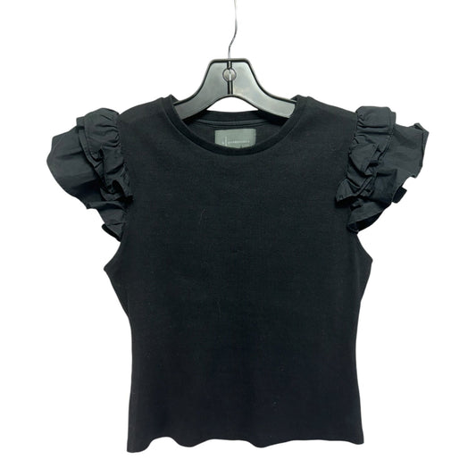 Top Short Sleeve By Anthropologie In Black, Size: Xs