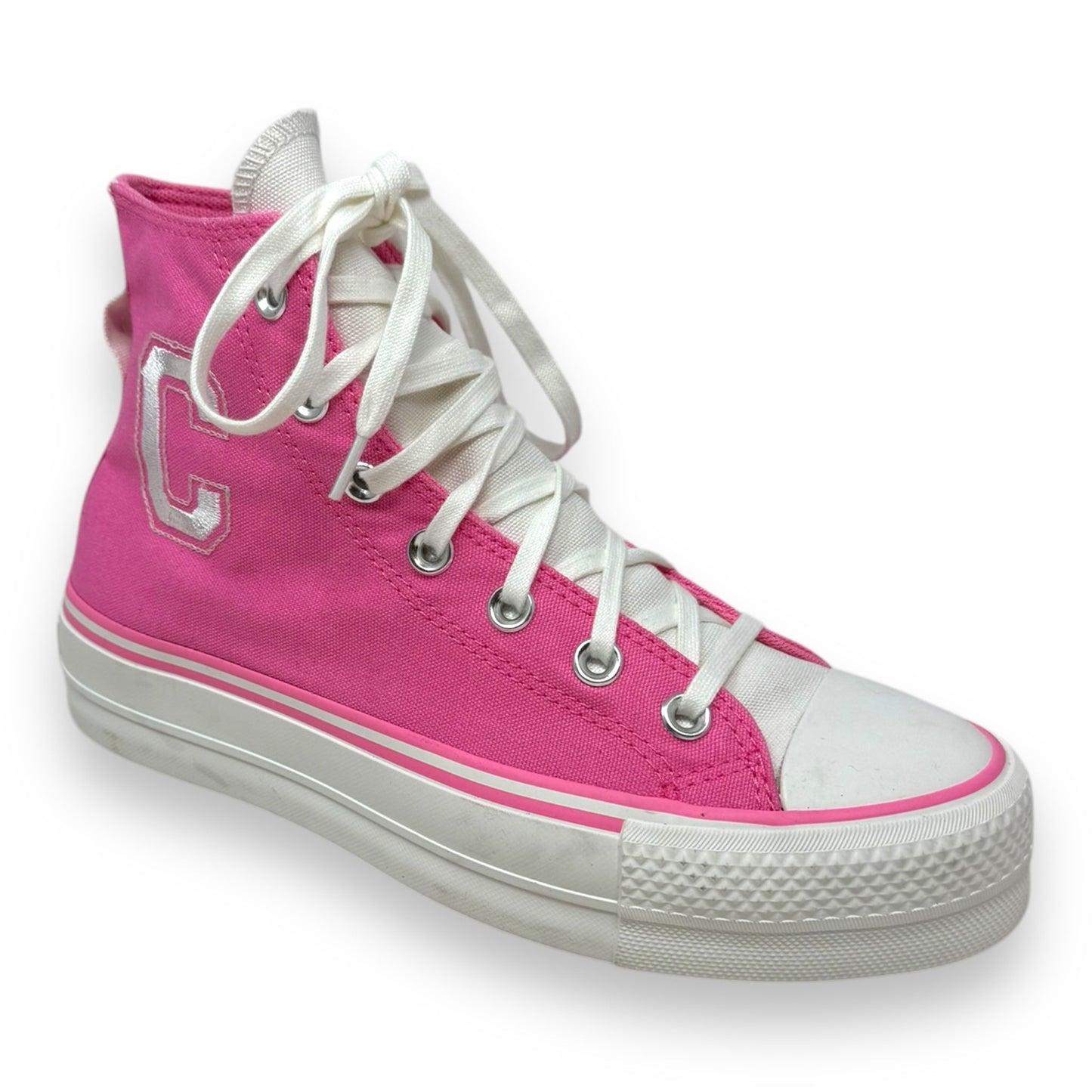 All Star Lift Platform Retro Varsity
 Sneakers By Converse In Pink, Size: 7