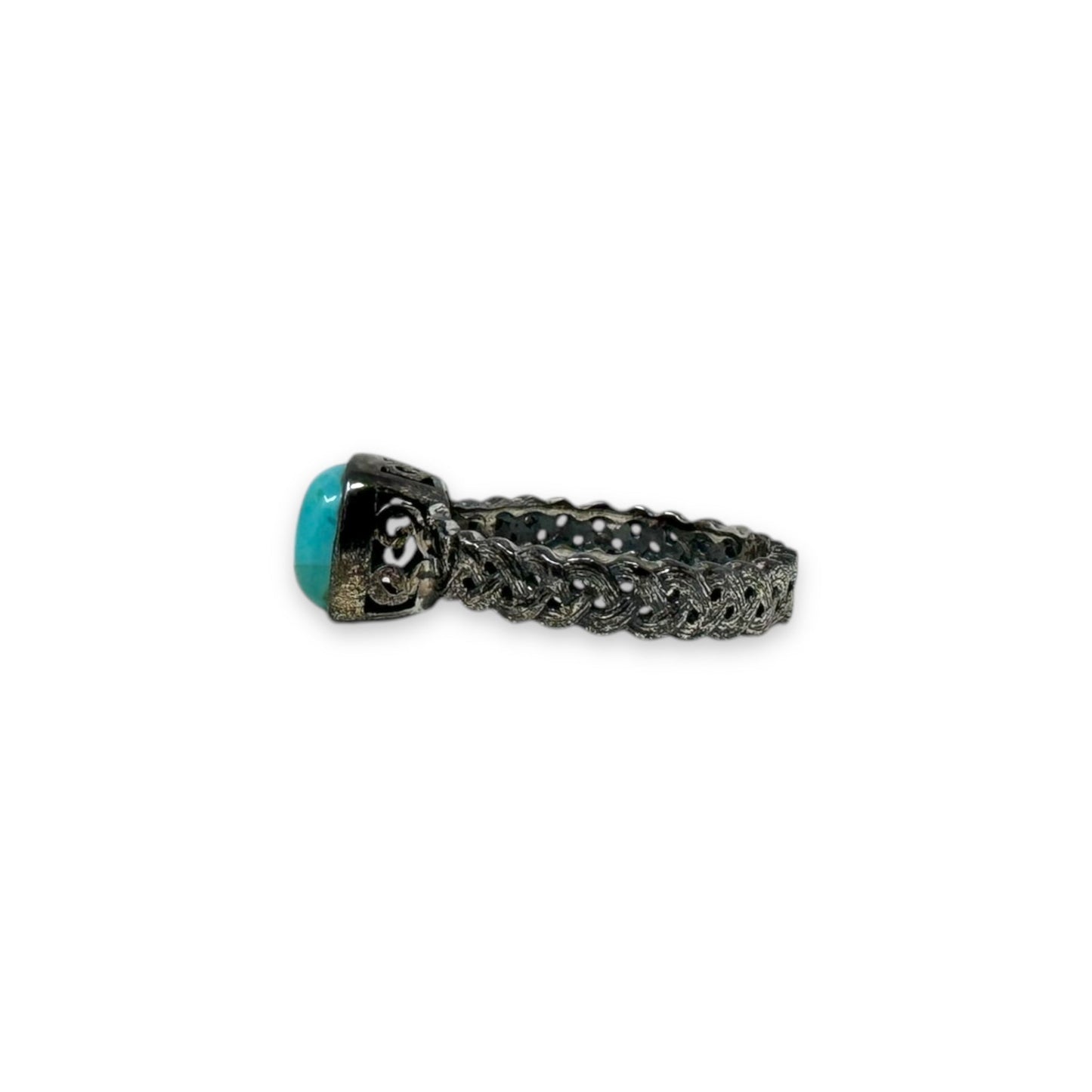 Sterling Silver & Turquoise Ring By Unbranded, Size: 7