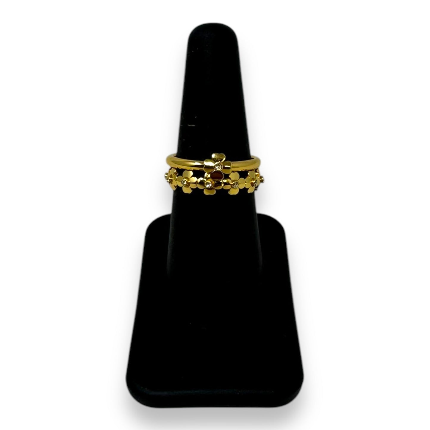 Heritage Spade Flower Stacked Ring Set Designer By Kate Spade, Size: 7