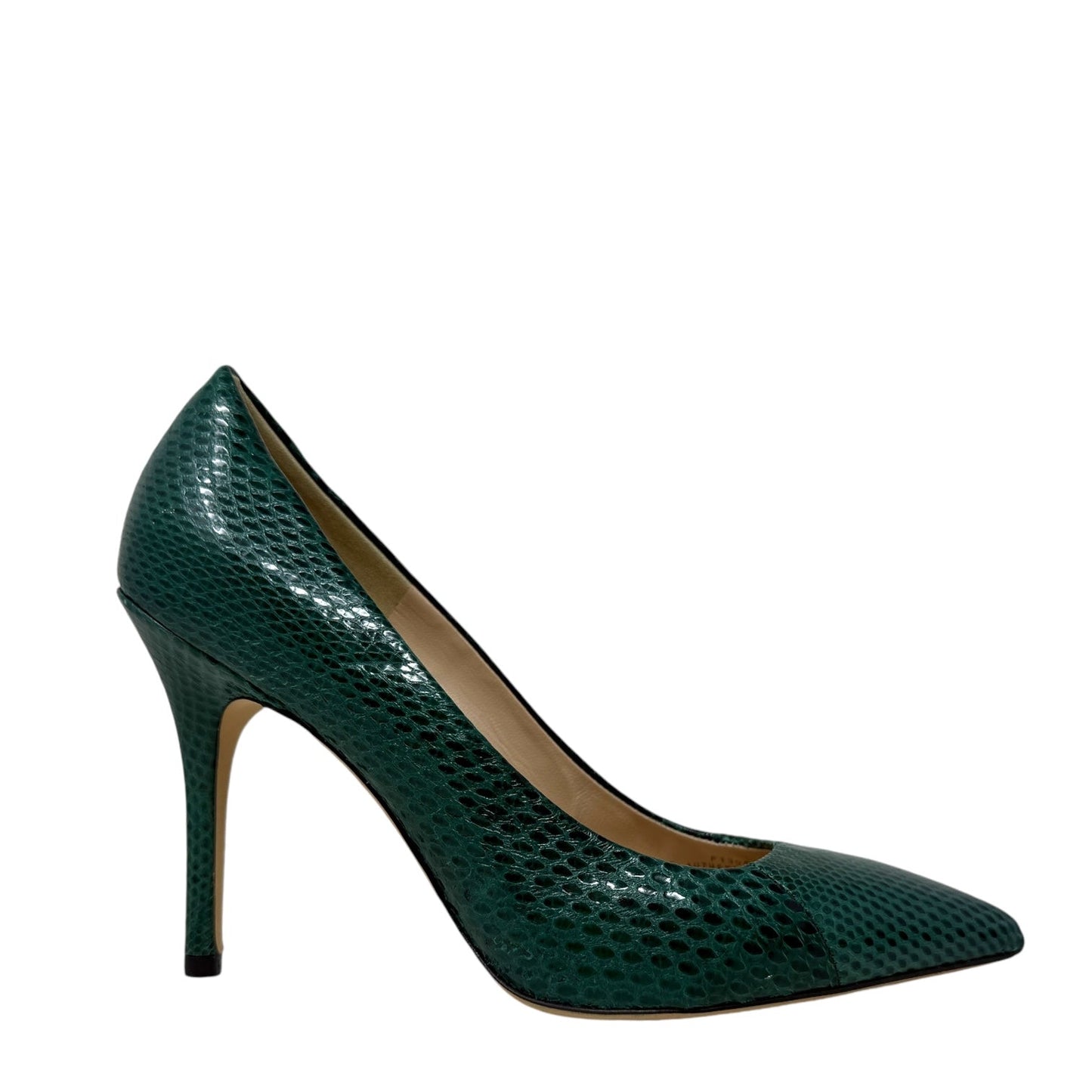 Roxie Snakeskin Stiletto Pumps By J. Crew Collection In Green, Size: 6