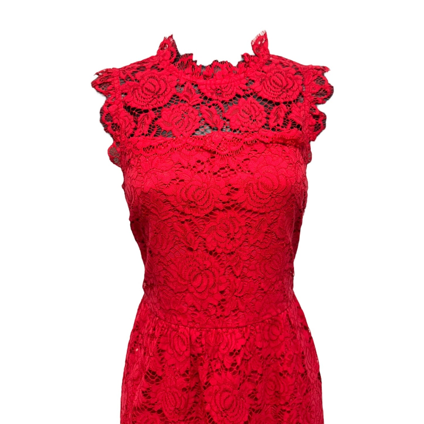 Poppy Lace Midi Dress in Ooh La La Designer By Kate Spade In Red, Size: 2