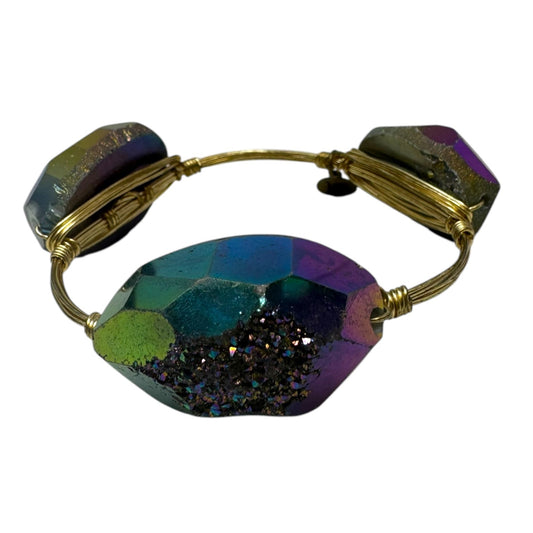 Rainbow Druzy Bangle Bracelet By Arlo and Arrows