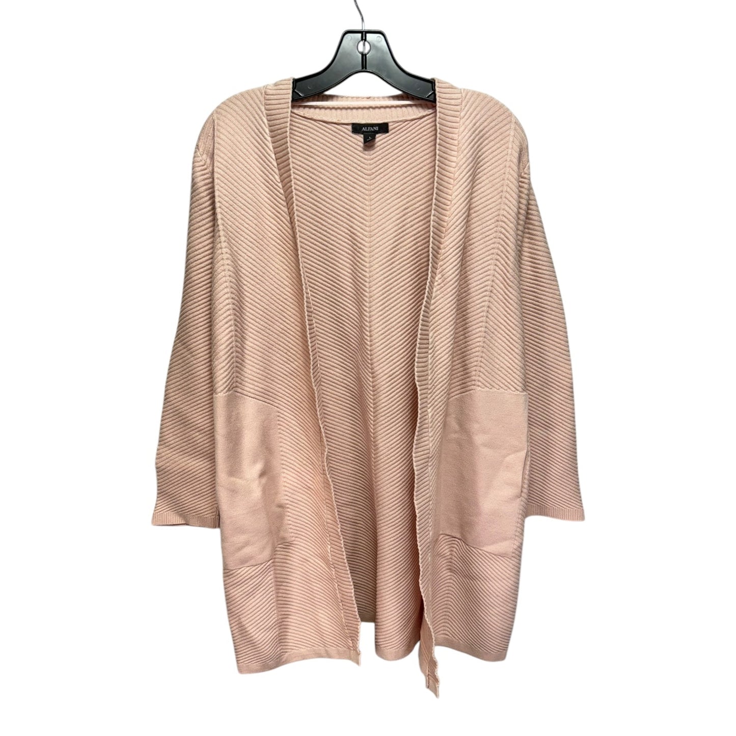 Sweater Cardigan By Alfani In Peach, Size: L