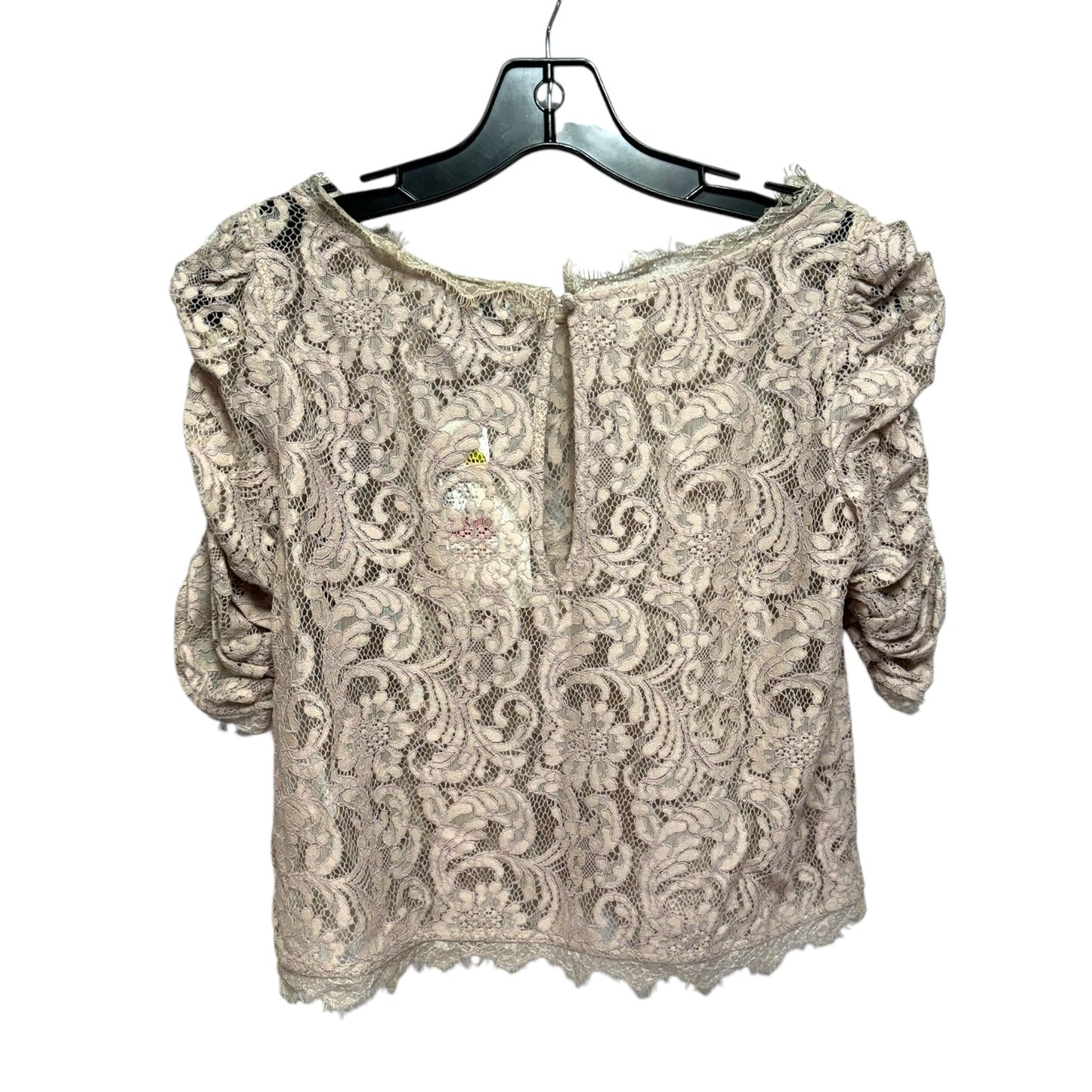 Lace Top Short Sleeve By Joie In Cream, Size: Xs