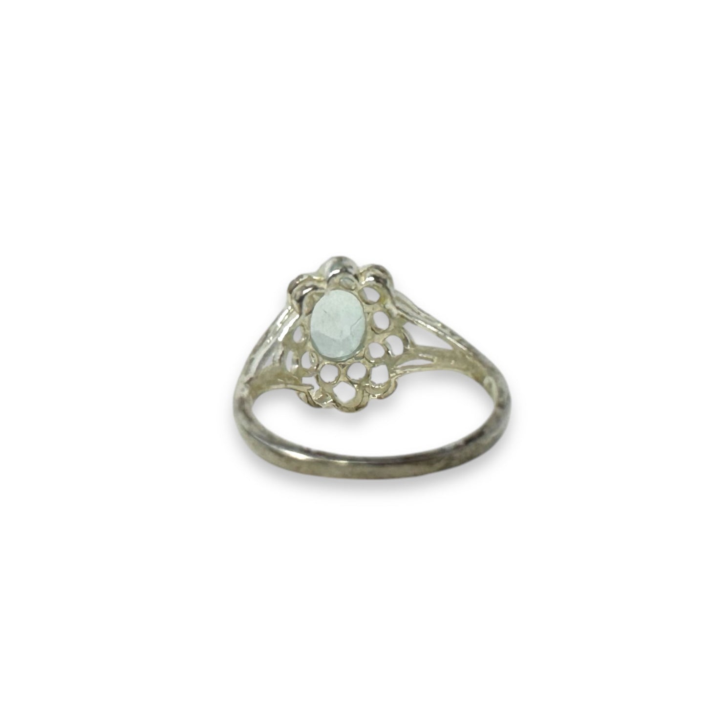 Aqua Stone & Sterling Silver By Unbranded, Size: 7