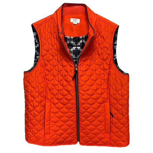 Vest Puffer & Quilted By Crown And Ivy In Orange, Size: L