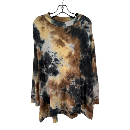 Top Long Sleeve By Logo In Tie Dye Print, Size: 2x