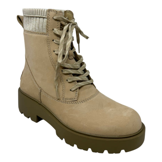 Ballard Lace Up Boots Designer By Ugg In Beige, Size: 6.5