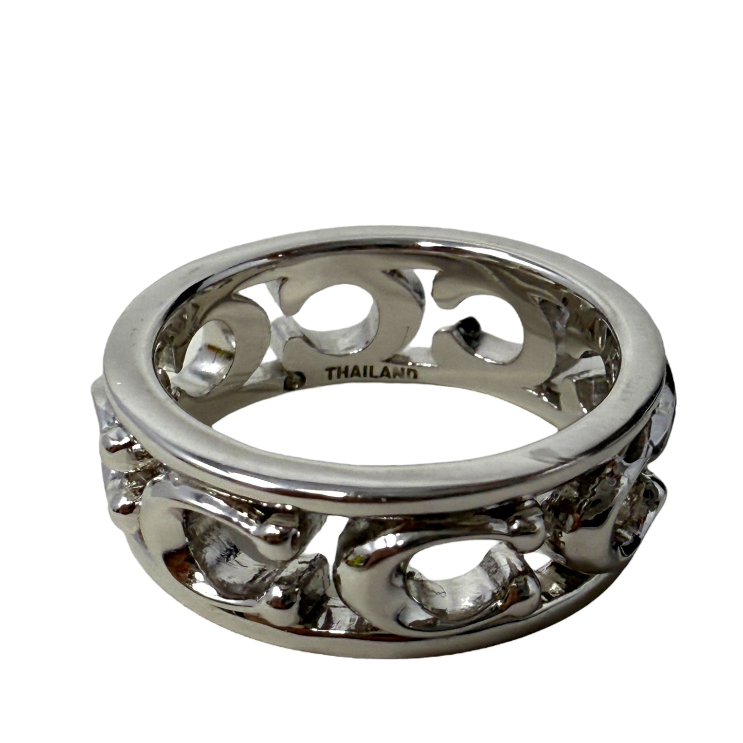 Signature C Openwork Ring Designer By Coach, Size: 8