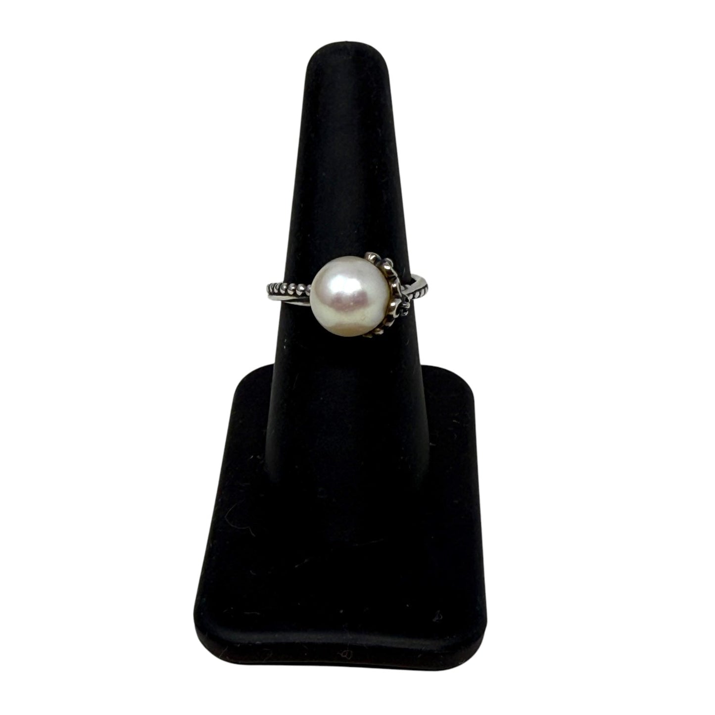 Garden Odyssey Sterling Silver & Pearl Ring By Pandora, Size: 6.5