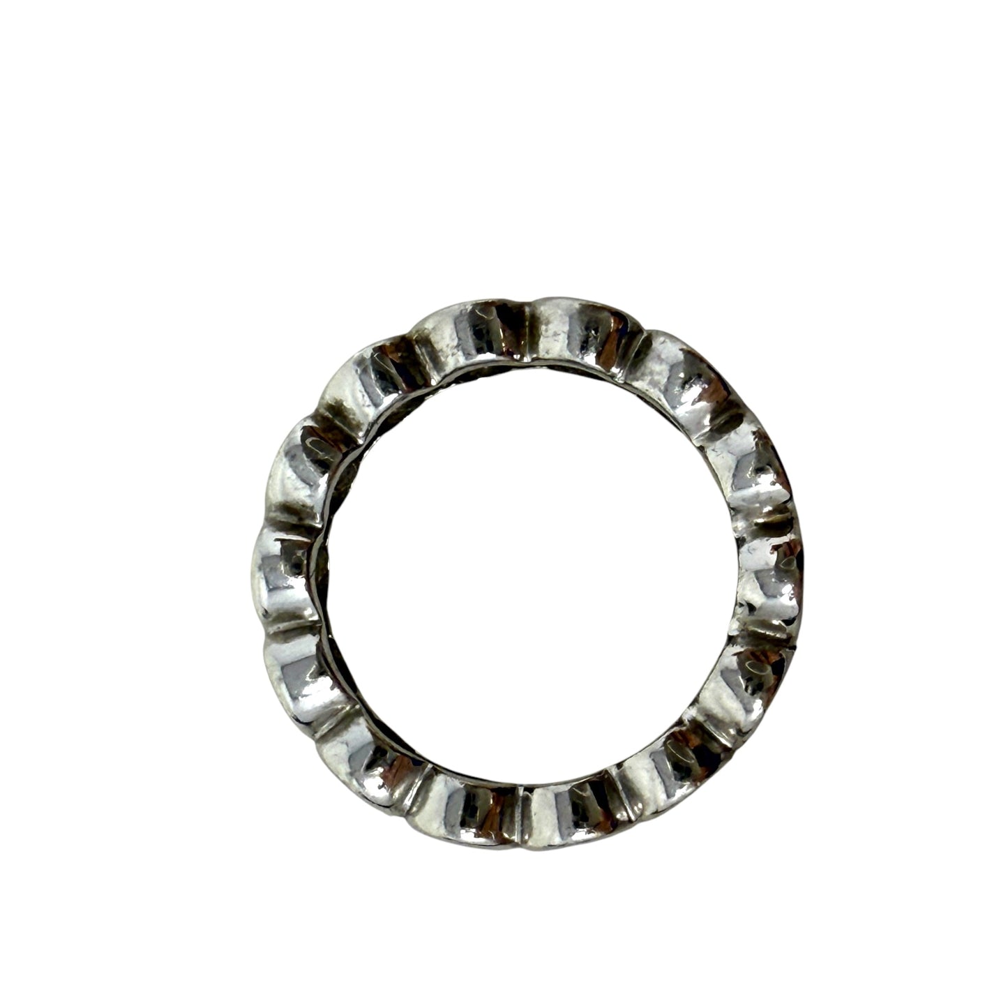 CZ & Sterling Silver Eternity Ring By Unbranded, Size: 5