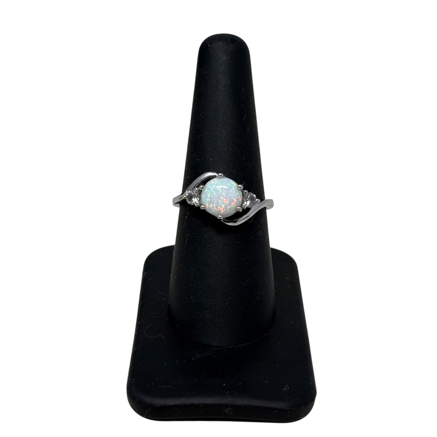 Simulated Fire Opal & Sterling Silver Accent Ring By Unbranded, Size: 7.5