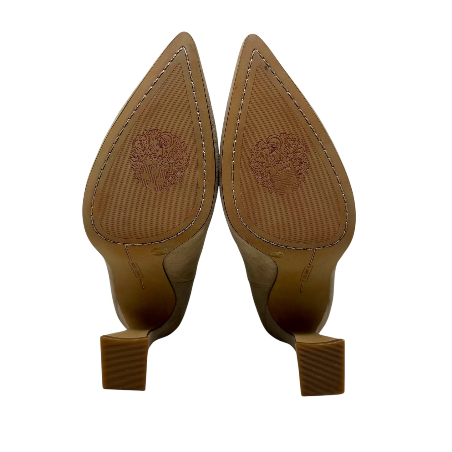 Avelind Suede Dress Booties By Vince Camuto In Tan, Size: 7.5